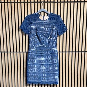 Shoshanna Royal Blue Lace Mini Dress